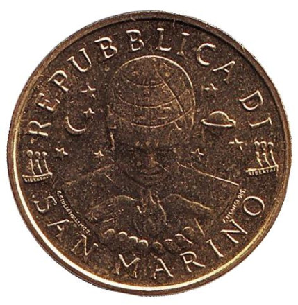 Монета 20 лир. 2000 год, Сан-Марино.