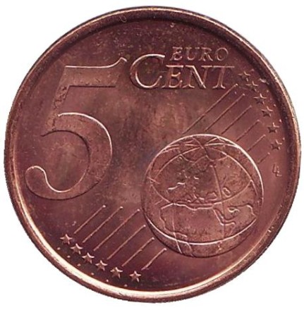 Монета 5 центов. 2000 год, Испания. Монета 5 центов. 2000 год, Испания.