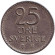 Монета 25 эре. 1967 год, Швеция. Монета 25 эре. 1967 год, Швеция.