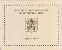 Годовой набор монет евро Ватикана в буклете. 2017 год, Ватикан. 