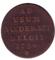 Монета 1 лиард. 1790 год, Австрийские Нидерланды. Монета 1 лиард. 1790 год, Австрийские Нидерланды.