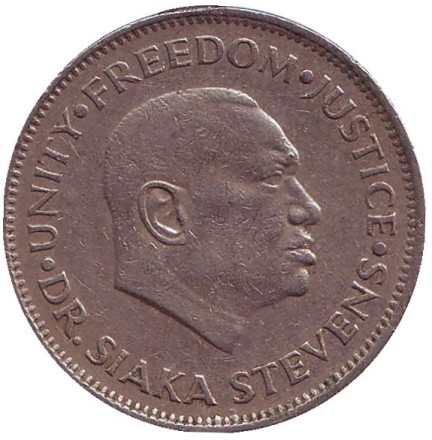 Монета 20 центов. 1984 год, Сьерра-Леоне.