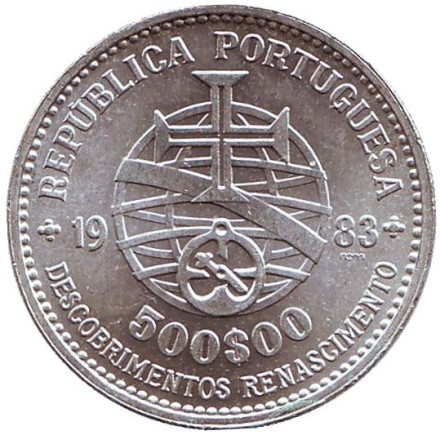 Монета 500 эскудо. 1983 год, Португалия. XVII Европейская художественная выставка. Монета 500 эскудо. 1983 год, Португалия. XVII Европейская художественная выставка.