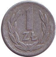 Монета 1 злотый. 1965 год, Польша. Монета 1 злотый. 1965 год, Польша.