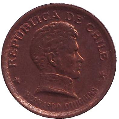 Монета 20 сентаво. 1953 год, Чили. Монета 20 сентаво. 1953 год, Чили.