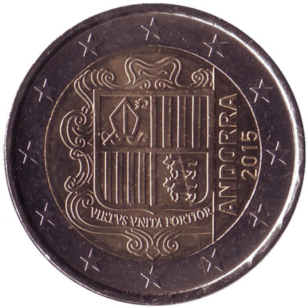 Монета 2 евро. 2015 год, Андорра.