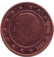 Монета 1 цент. 2003 год, Бельгия. Монета 1 цент. 2003 год, Бельгия.