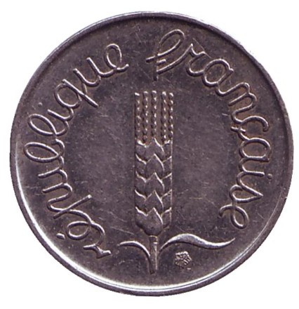 Монета 1 сантим. 1963 год, Франция. Монета 1 сантим. 1963 год, Франция.