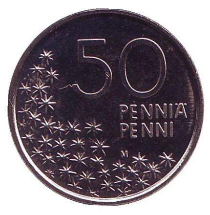 Монета 50 пенни. 1995 год, Финляндия. UNC. Медведь. Монета 50 пенни. 1995 год, Финляндия. UNC. Медведь.