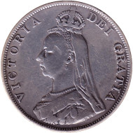 Монета 4 шиллинга (2 флорина). 1888 год, Великобритания. Королева Виктория. Монета 4 шиллинга (2 флорина). 1888 год, Великобритания. Королева Виктория.