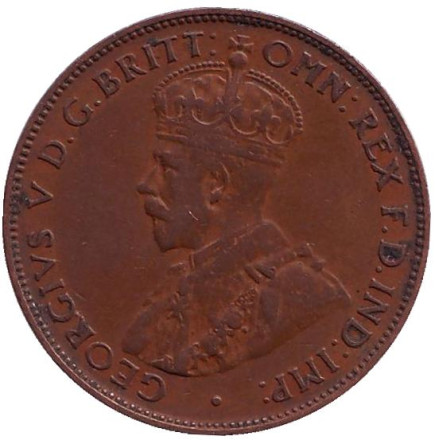 Монета 1/2 пенни. 1933 год, Австралия. Монета 1/2 пенни. 1933 год, Австралия.
