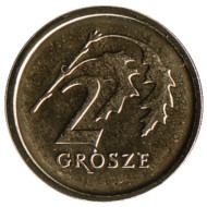 Монета 2 гроша, 2015 год, Польша. Дубовые листья. Монета 2 гроша, 2015 год, Польша. Дубовые листья.