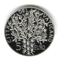 Монета 5 евро, 2005 год, Ватикан. 60 лет окончания Второй мировой войны. Монета 5 евро, 2005 год, Ватикан. 60 лет окончания Второй мировой войны.