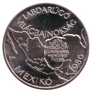 Монета 100 форинтов. 1985 год, Венгрия. Чемпионат мира по футболу 1986. Карта Мексики. Монета 100 форинтов. 1985 год, Венгрия. Чемпионат мира по футболу 1986. Карта Мексики.