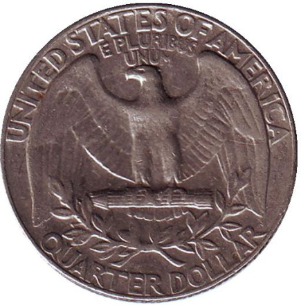 Монета 25 центов. 1974 год, США. Вашингтон.