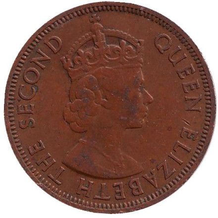 Монета 1 цент. 1962 год, Восточно-Карибские государства. Монета 1 цент. 1962 год, Восточно-Карибские государства.