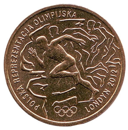 Монета 2 злотых, 2012 год, Польша. Польша на Лондонской олимпиаде 2012 года.