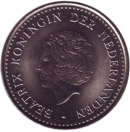 Монета 1 гульден. 1981 год, Нидерландские Антильские острова. aUNC.