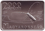 Монета 2000 форинтов. 2015 год, Венгрия. Национальный парк Дунай-Ипой. Монета 2000 форинтов. 2015 год, Венгрия. Национальный парк Дунай-Ипой.