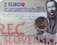 Монета 2 евро. 2015 год, Словакия. (в коинкарте)	 200 лет со дня рождения общественного деятеля Людовита Штура. Монета 2 евро. 2015 год, Словакия. (в коинкарте)	 200 лет со дня рождения общественного деятеля Людовита Штура.