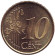 Монета 10 центов. 2000 год, Испания.