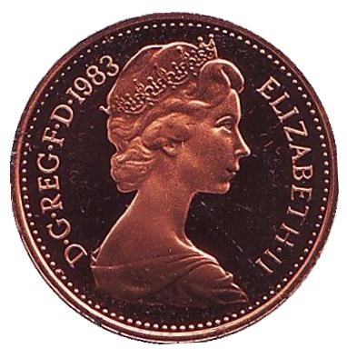 Монета 1/2 пенни. 1983 год, Великобритания. Proof. Монета 1/2 пенни. 1983 год, Великобритания. Proof.