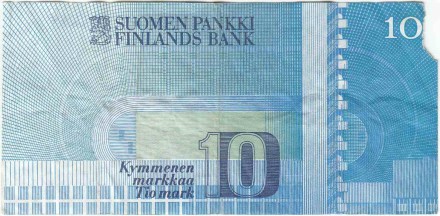 Банкнота 10 марок. 1986 год, Финляндия. Пааво Нурми. P-113a(23-1). Банкнота 10 марок. 1986 год, Финляндия. Пааво Нурми. P-113a(23-1).