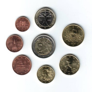 Набор монет евро (8 шт). 2008 г, Италия. Набор монет евро (8 шт). 2008 г, Италия.