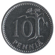 Монета 10 пенни. 1987 год, Финляндия. (M) Монета 10 пенни. 1987 год, Финляндия. (M)
