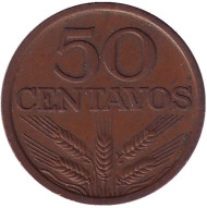 Монета 50 сентаво. 1979 год, Португалия. Монета 50 сентаво. 1979 год, Португалия.
