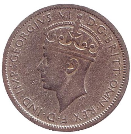 Монета 3 пенса. 1939 год, Британская Западная Африка. (H). Монета 3 пенса. 1939 год, Британская Западная Африка. (H).