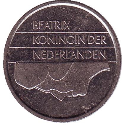 Монета 25 центов. 1999 год, Нидерланды. Монета 25 центов. 1999 год, Нидерланды.