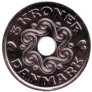 Монета 5 крон. 2017 год, Дания.