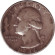 Монета 25 центов. 1946 год, США. (Без отметки монетного двора). Вашингтон. Монета 25 центов. 1946 год, США. (Без отметки монетного двора). Вашингтон.