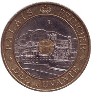 Монета 20 франков. 1992 год, Монако. Княжеский дворец. Монета 20 франков. 1992 год, Монако. Княжеский дворец.