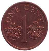 Монета 1 цент. 1995 год, Сингапур. Монета 1 цент. 1995 год, Сингапур.