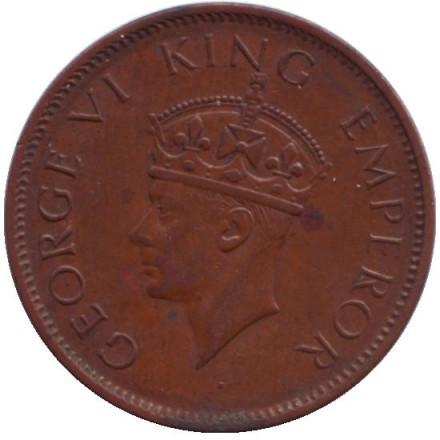 Монета 1/4 анны. 1941 год, Индия Британская. (Без отметки монетного двора). Монета 1/4 анны. 1941 год, Индия Британская. (Без отметки монетного двора).