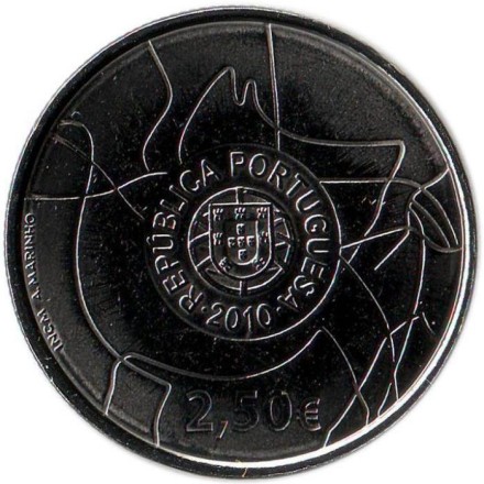 Монета 2,5 евро. 2010 год, Португалия. Археологический парк долины Коа. Монета 2,5 евро. 2010 год, Португалия. Археологический парк долины Коа.