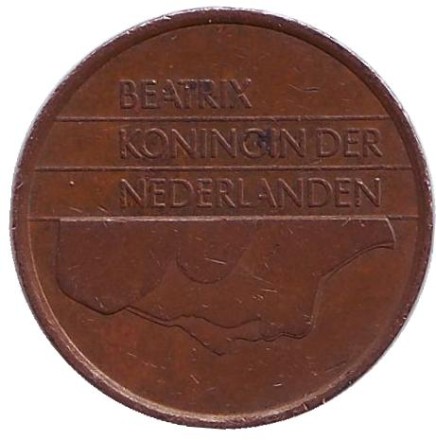 Монета 5 центов. 1989 год, Нидерланды.