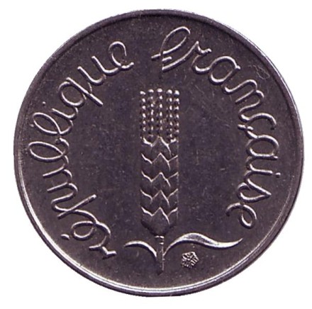 Монета 1 сантим. 1973 год, Франция. Монета 1 сантим. 1973 год, Франция.