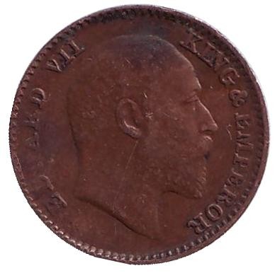 Монета 1/12 анны. 1907 год, Индия Британская.
