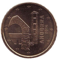 Монета 10 центов. 2014 год, Андорра.