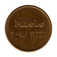 Жетон для прачечной. Miele. Германия. Ø - 18 мм.