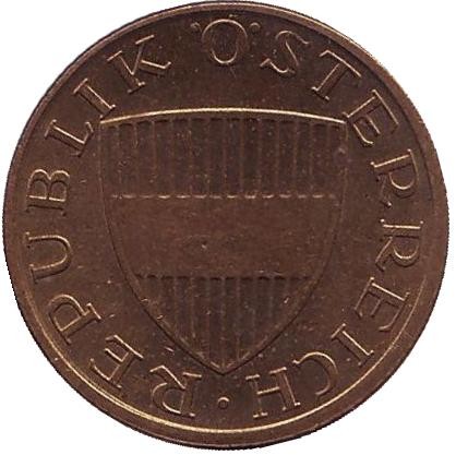 Монета 50 грошей. 1987 год, Австрия. Монета 50 грошей. 1987 год, Австрия.