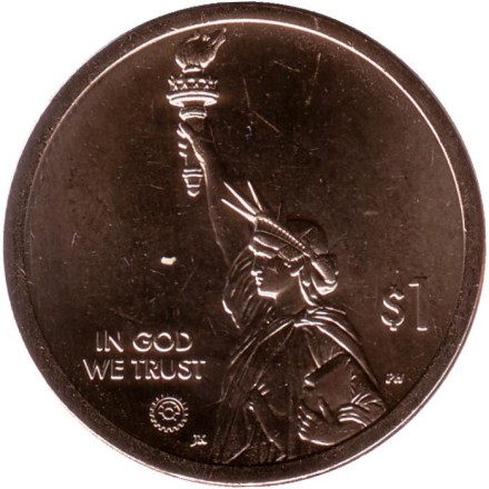 Монета 1 доллар. 2023 год (D), США. Подземная железная дорога. Серия "Американские инновации". Монета 1 доллар. 2023 год (D), США. Подземная железная дорога. Серия "Американские инновации".