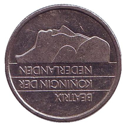 Монета 25 центов. 1990 год, Нидерланды. Монета 25 центов. 1990 год, Нидерланды.