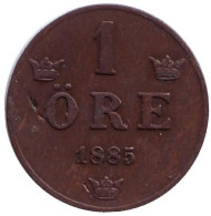 Монета 1 эре. 1885 год, Швеция. Монета 1 эре. 1885 год, Швеция.
