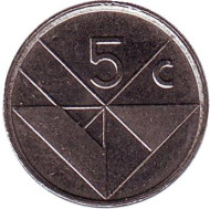 Монета 5 центов. 1999 год, Аруба.
