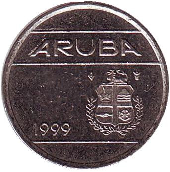 Монета 5 центов. 1999 год, Аруба.