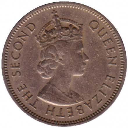 Монета 1 шиллинг. 1962 год, Фиджи. Парусник.